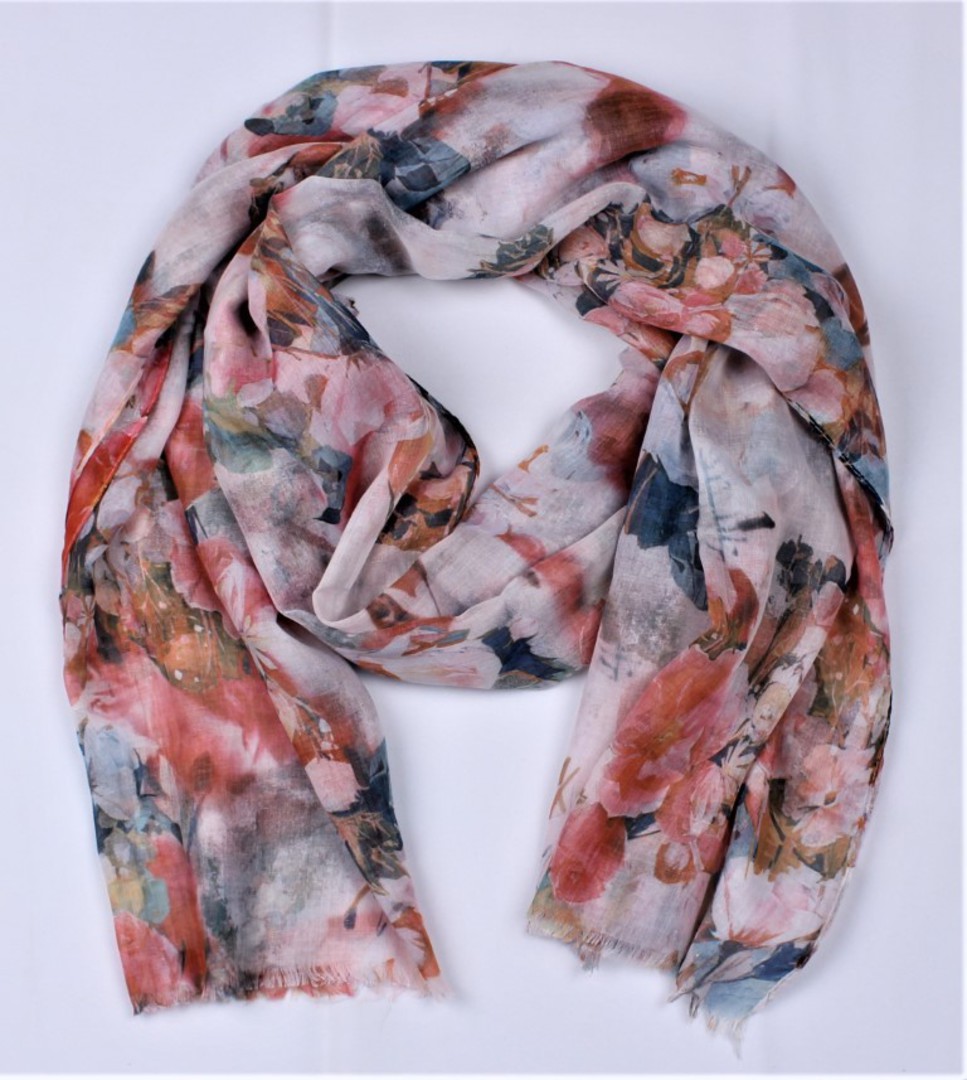 Alice & Lily printed scarf  white Style : SC/4921WHT image 0